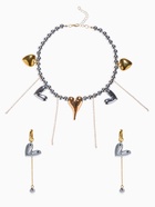 Набор 2 предмета: колье, серьги «Сердце» любовь, цветной - Фото 1