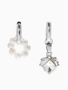 Набор 2 предмета: колье, серьги «Трансформеры» жемчуг со стразами, белый в серебре - фото 54809052