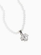 Набор 2 предмета: колье, серьги «Трансформеры» жемчуг со стразами, белый в серебре - Фото 5