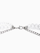 Колье с подвесками «Сердце», переплетение, белое в серебре - Фото 4