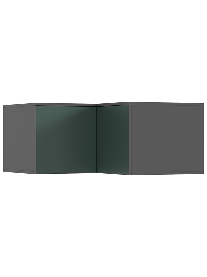 Шкаф - антресоль для углового шкафа «Норд», 906×906×418 мм, цвет изумруд/графит