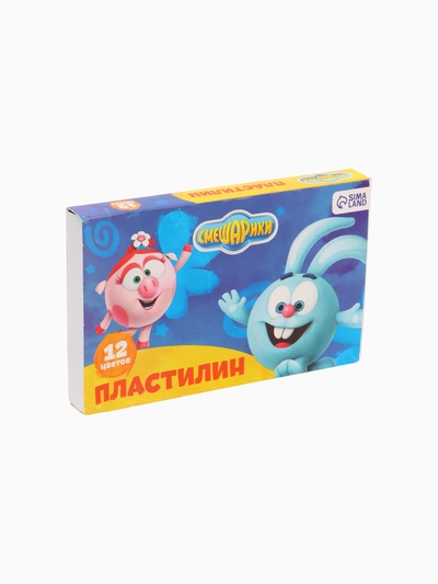 УЦЕНКА Пластилин 12 цветов 180 г, Смешарики