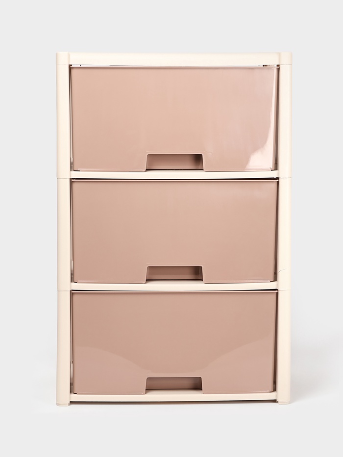 УЦЕНКА Комод 3-х секционный 47.5×30×71 см «Колорит», цвет бежевый - Фото 1