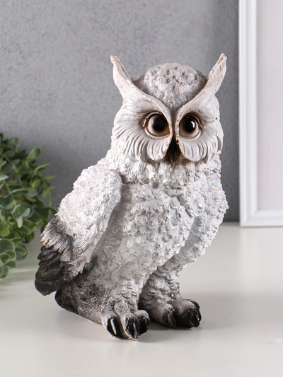 Фигура полистоун «Филин», с глиттером