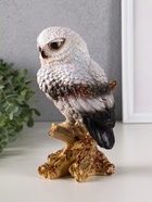 Фигура полистоун «Сова на коряге», с глиттером, 22×14 см - Фото 2