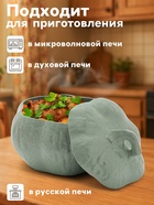 Горшок для запекания Борисовская керамика «Тыква», 2.5 л, зелёный - Фото 2