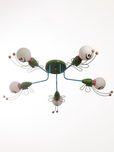 УЦЕНКА Люстра «Букашки» 5хЕ27 зеленый 68×68×25 см BayerLux