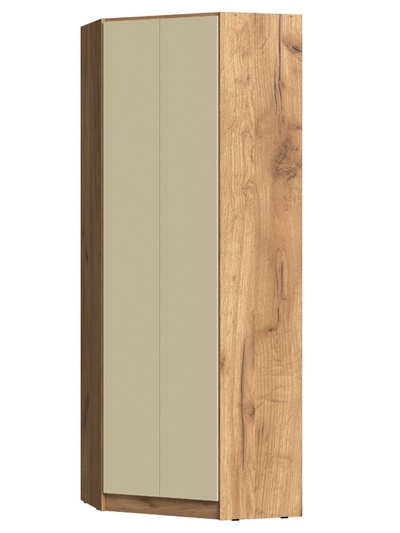 Шкаф угловой «Челси» Color, 800×800×2200 мм, цвет слоновая кость/дуб крафт