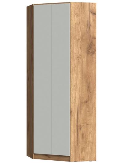 Шкаф угловой «Челси» Color, 800×800×2200 мм, цвет мята тёмная/дуб крафт