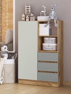 Шкаф комбинированный Челси Color, 800х400х1300, Мята темная/Сумеречный голубой/Дуб крафт - фото 14909001