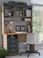 Надстройка для стола «Мартина», 1100×286×1064 мм, цвет графит/дуб крафт - фото 117253341 Надстройка для стола «Мартина», 1100×286×1064 мм, цвет графит/дуб крафт - фото 117253341