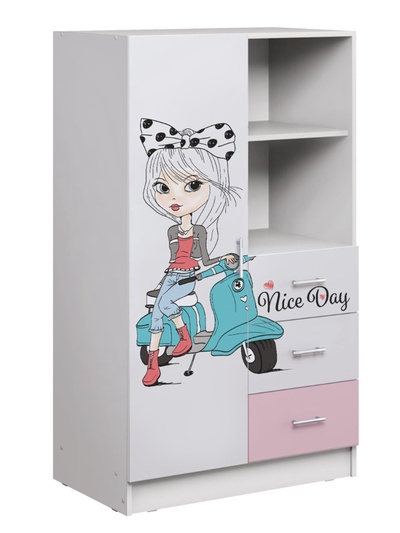 Шкаф комбинированный «Вега» Fashion 1, 3 ящика, 800×400×1300 мм, цвет белый