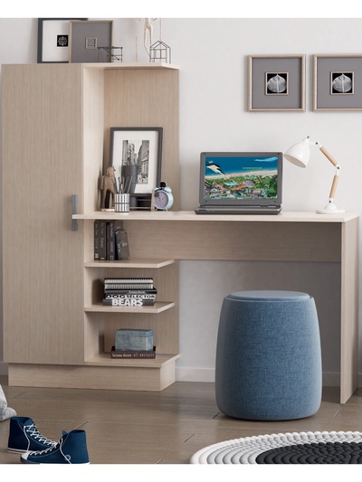 Стол компьютерный №1, 1450×500×1350 мм, цвет дуб белёный