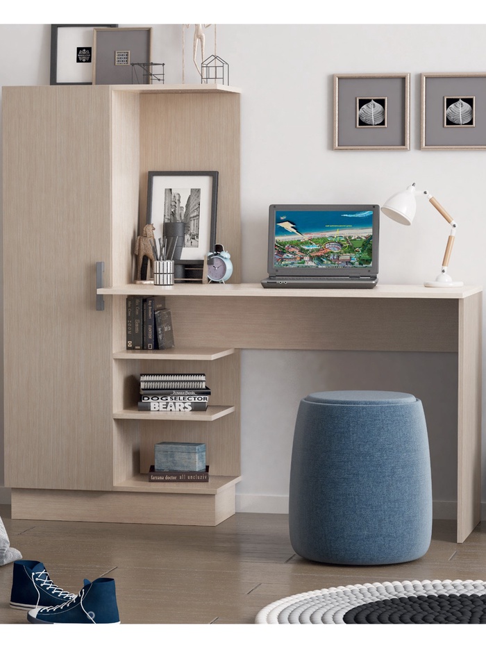 Стол компьютерный №1, 1450×500×1350 мм, цвет дуб белёный - Фото 1