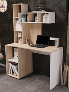 Стол компьютерный №4, 1204×500×1652 мм, цвет белый/дуб сонома - фото 117215219