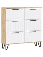 Обувница «Флэш», 1000×300×1030 мм, цвет браш вайт/дуб крафт - Фото 3