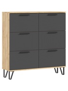 Обувница «Флэш», 1000×300×1030 мм, цвет браш графит/дуб крафт - Фото 3