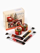 Подарочный набор новогодний «Тепла и уюта»: крем-мёд 2 шт., мёд в стиках 4 шт. - Фото 3