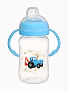 Поильник-непроливайка с носиком, 270 мл, Синий трактор - Фото 3
