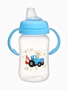 Поильник-непроливайка с носиком, 270 мл, Синий трактор - Фото 4
