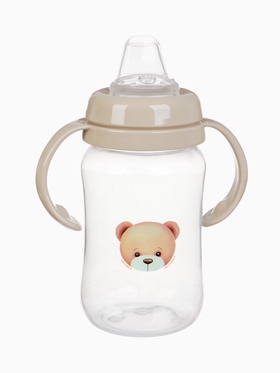 Поильник - непроливайка Baby Bear с силиконовым носиком, 270 мл., бежевый Mum&Baby