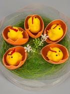 УЦЕНКА Набор фигурок пасхальных «Цыплята на травке с гнездом и яичками», 12 4.5×14×14 см 10931172