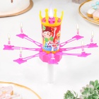 УЦЕНКА Свеча для торта музыкальная «Цветок», розовая, 15×5 см - Фото 3