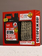 Подарочный набор «Мужику огонь», гель для душа канистра 500 мл и мочалка лента, HARD LINE - Фото 11