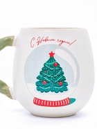 Кружка новогодняя керамическая «Снежный шар», 500 мл - Фото 3