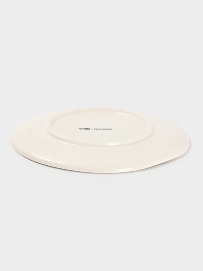 Тарелка новогодняя Доляна «Дед Мороз», d=22.5 см, керамика, белая