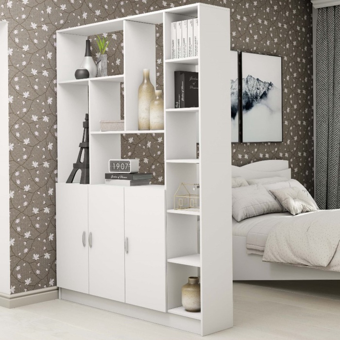 УЦЕНКА Стеллаж-перегородка Гамма, 1500х2076х330, Белый - Фото 1