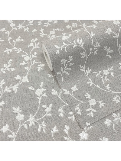 Обои антивандальные Flizelini Anna 1868 – 62, на флизелиновой основе, 1.06×10 м, цвет белый/серый