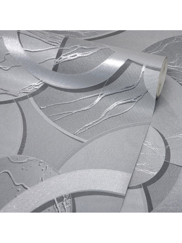 Обои антивандальные Flizelini Ringo 1943-21, на флизелиновой основе, 1.06×10 м, цвет серый - Фото 1