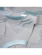 Обои антивандальные Flizelini Ringo1943 – 81, на флизелиновой основе, 1.06×10 м, цвет серый/голубой - Фото 1