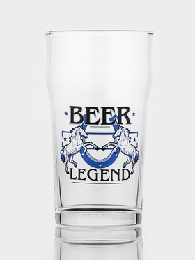 Пивной стакан "Пейл-эль. Лошади. Beer Legend", 570 мл, стекло, прозрачный