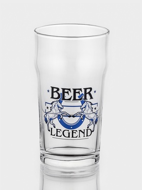 Пивной стакан "Пейл-эль. Лошади. Beer Legend", 570 мл, стекло, прозрачный