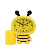 УЦЕНКА Будильник «Пчела», с карандашницей, дискретный ход, d=9 см, 14.5×14 см, желтый - Фото 7