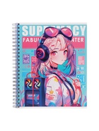 Компл тетр из 3шт 96л кл на гребне Аниме. Девочка в наушниках, мел карт, офсет (10296912) - фото 53888958