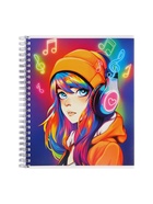 Компл тетр из 3шт 96л кл на гребне Аниме. Девочка в наушниках, мел карт, офсет (10296912) - фото 53888959