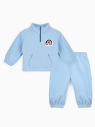 Костюм флисовый детский «Крошка Я» Happy camper, рост 86-92, голубой - фото 118584963
