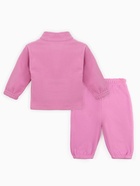Костюм для девочки (кофта, брюки) флисовый«Крошка Я» Adventure, рост 80-86, розовый - фото 60867092