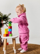 Костюм для девочки (кофта, брюки) флисовый«Крошка Я» Adventure, рост 86-92, розовый - фото 58042504