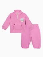 Костюм для девочки (кофта, брюки) флисовый «Крошка Я» Adventure, рост 92-98, розовый - фото 58042512