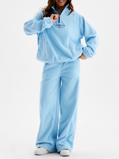 Костюм женский флисовый (кофта, брюки) MIST, размер 46, голубой