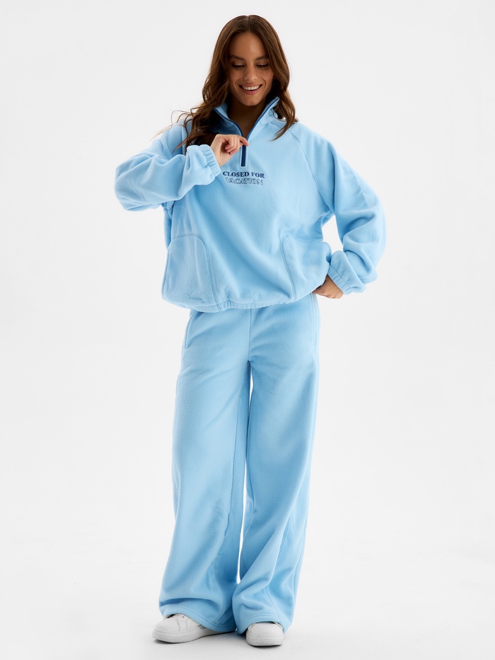 Костюм женский флисовый (кофта, брюки) MIST, размер 46, голубой - Фото 1