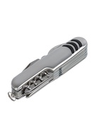 Швейцарский нож 11  в 1: ножницы, отвёртка, нож, штопор, пилы, открывалки, консервный нож, шило, напильник, нитевдеватель - фото 54809315