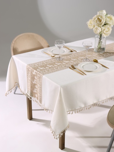 Скатерть «Этель. Новогодние олени», 140×180 см, 100% п/э