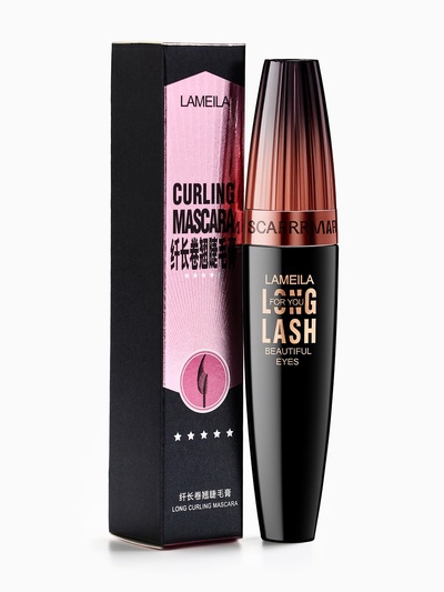 Тушь для ресниц с щеткой из натурального ворса, черная, 9 мл