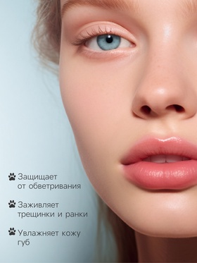 Бальзам для губ зайчик, увлажняющий, серебро