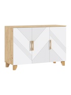 Комод напольный «Ирис», на ножках, 1202×445×836 мм, цвет браш вайт/дуб крафт - фото 14921598